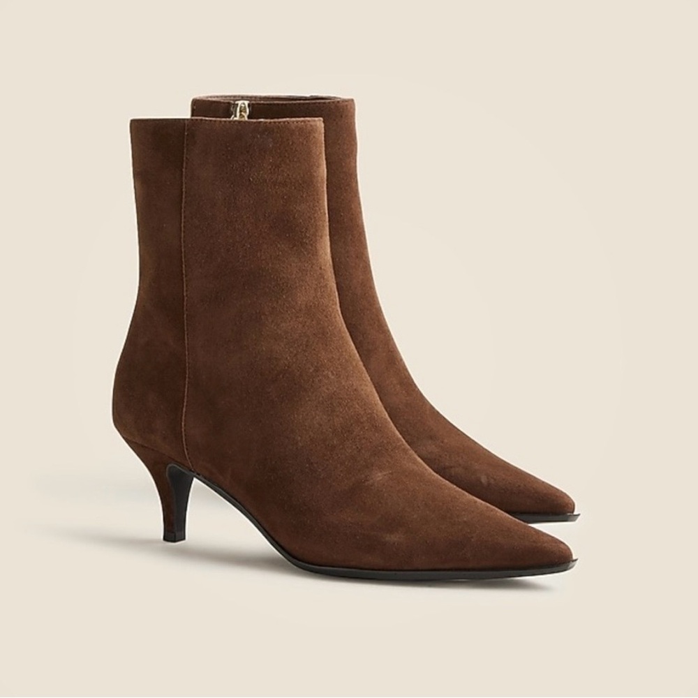 J. Crew Stevie Kid Suede Kitten Heel Ankle Boot Women 7